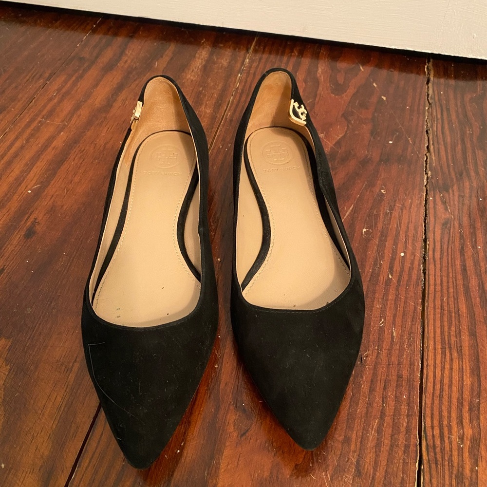 Tory Burch Elizabeth Ballet Flat Back Suede size 6